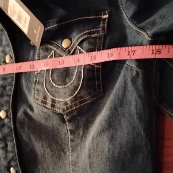 NWT True Religion denim top - Picture 6 of 8